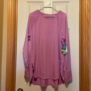 Pink/Purple Tek Gear Long Sleeve Workout Top, New with Tags! Size XL